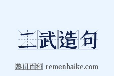 二武造句是什么意思的图片